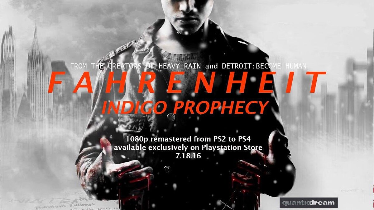 Fahrenheit: Indigo Prophecy выйдет на PlayStation 4 в июле