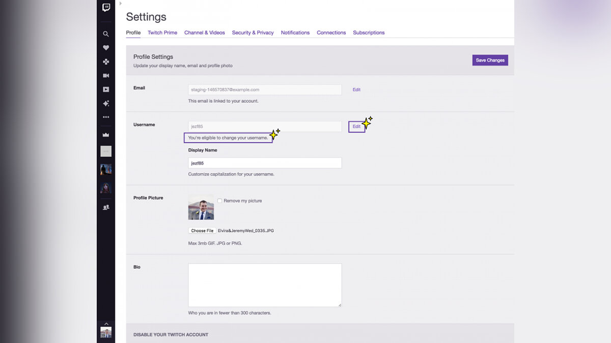Twitch дал пользователям возможность изменять @username