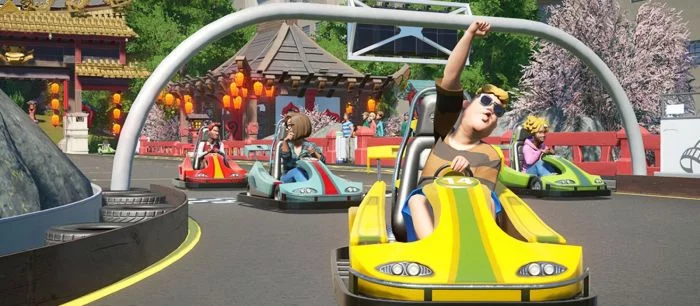 В Planet Coaster появилась возможность играть в картинг от первого лица