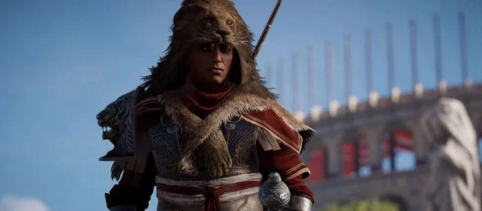 Для AC: Origins вышло DLC Roman Centurion Pack, в котором можно носить шкуру льва
