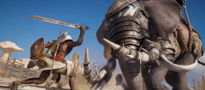 Геймер забил слона до смерти голыми руками в Assassin's Creed: Origins