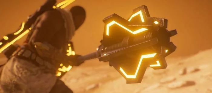 Новый набор брони для AC: Origins добавил в игру светящееся оружие и превратил лошадь в киборга