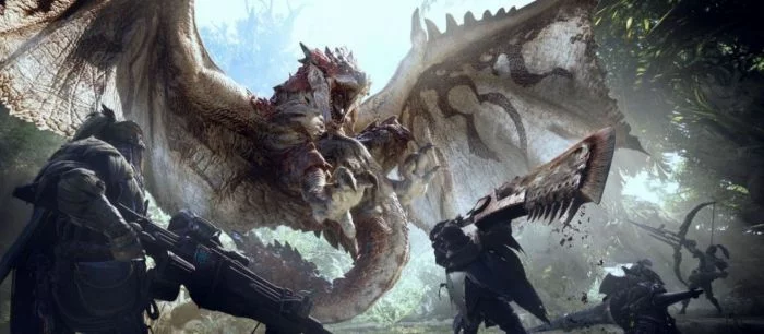 В новом геймплейном видео Monster Hunter World показали битву героя против двух чудовищ