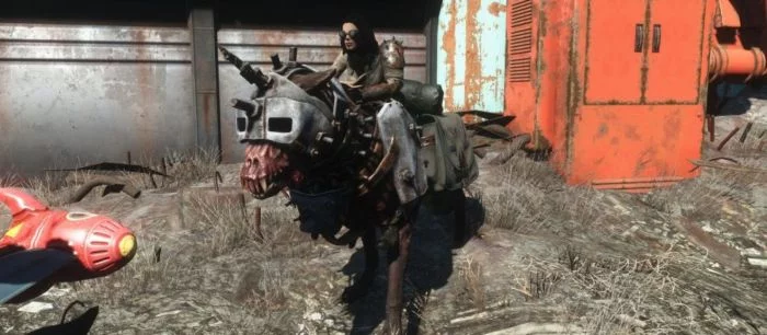 Мод добавляет в Fallout 4 всадников на огромных собаках