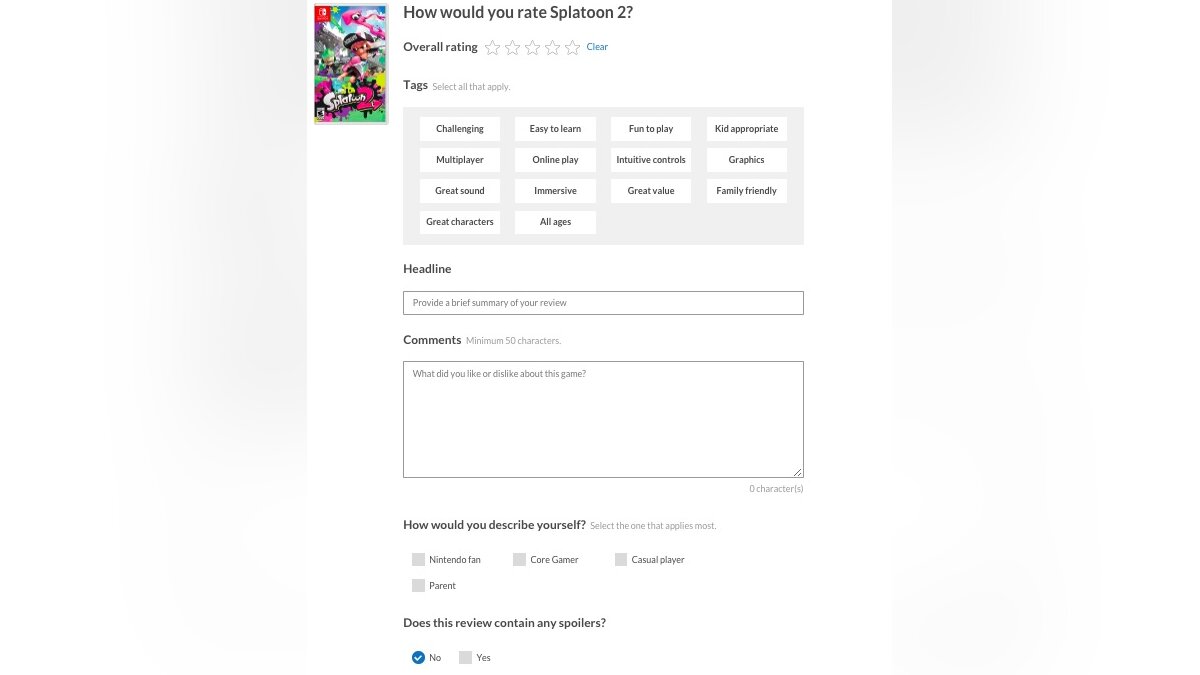 Nintendo удалила возможность писать пользовательские обзоры игр на Switch