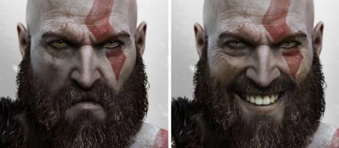 Посмотрите, как Кратосу меняют пол и заставляют улыбаться с помощью FaceApp