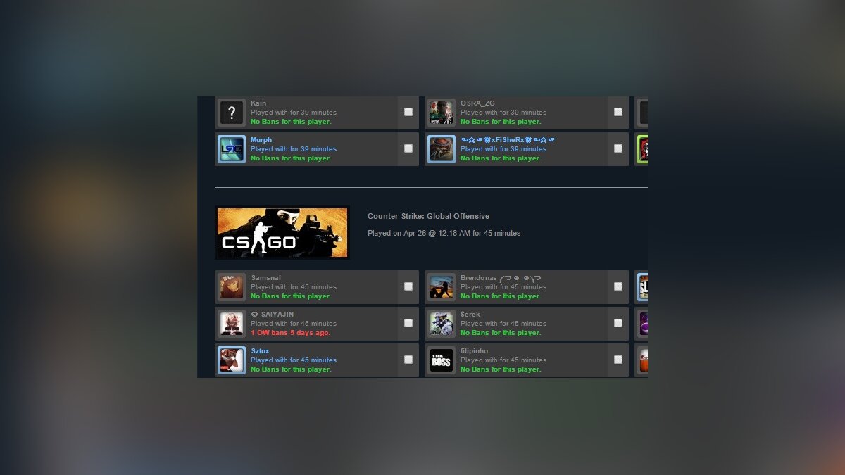 Игроки теперь могут узнать, кого из читеров забанили в Steam. Для Chrome и  Firefox вышло расширение Ban Checker