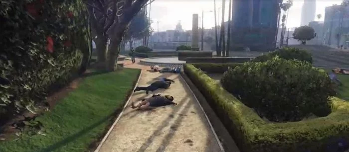 Художник осветил проблему смертей от «огнестрела» в США, заставив НПС в GTA 5 убивать друг друга