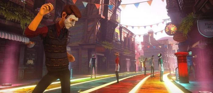 В новом трейлере We Happy Few главный герой душит человека подушкой и блюет бабочками