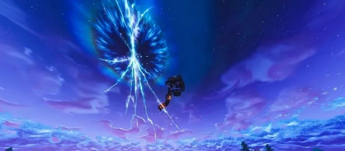«Злодейская» ракета в Fortnite оставила в небе над островом огромную трещину