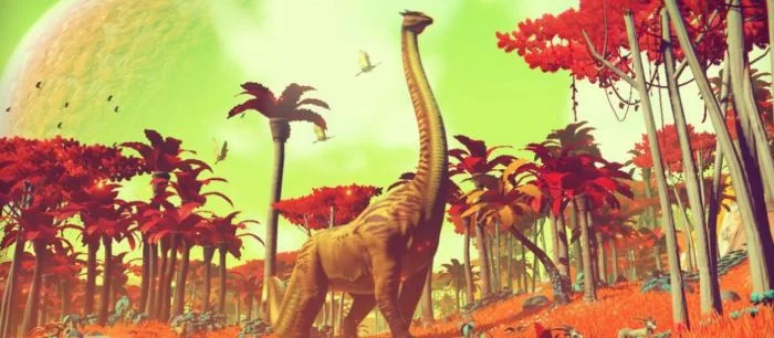 Моддер добавил в No Man's Sky гигантских динозавров