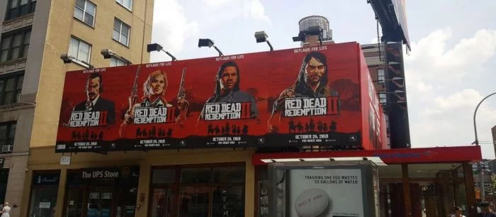 Рекламные баннеры Red Dead Redemption 2 появились в Нью-Йорке