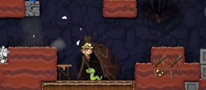 В геймплейном трейлере Spelunky 2 герои скачут верхом на индюках и стреляют котами