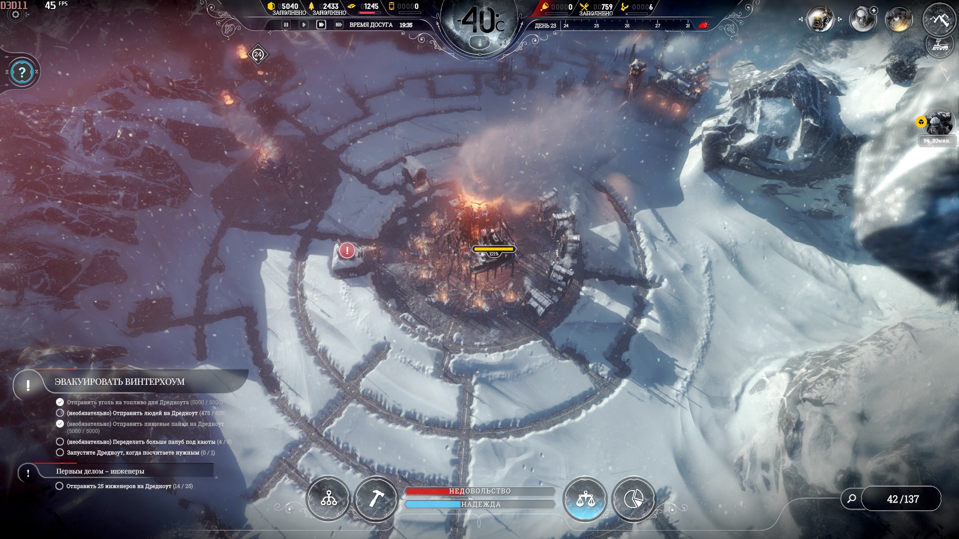 Гайд по прохождению Frostpunk: сценарий «Падение Винтерхоума»