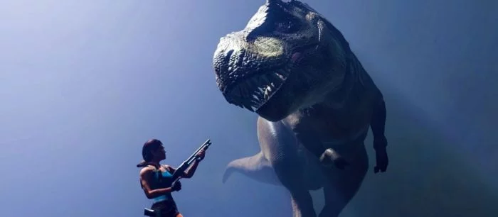 Показаны новые скриншоты ремейка Tomb Raider 2 с современной графикой — бой с динозавром и дом Лары Крофт