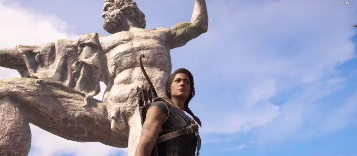 В Assassins's Creed Odyssey можно ухватиться за гигантский член Зевса — видео