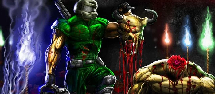 Doom 2 объединили с Quake в одной игре. Появились новые карты и монстры