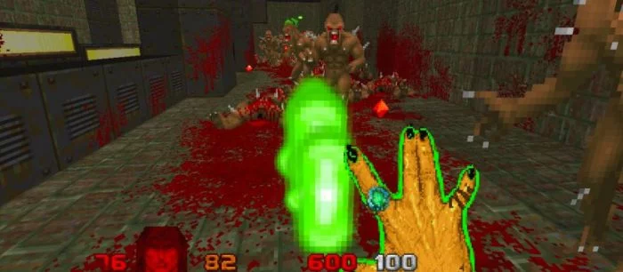 Культовую Doom 2 сделали еще брутальнее, быстрее и сложнее. В игру добавили демоническую руку и суперпрыжки