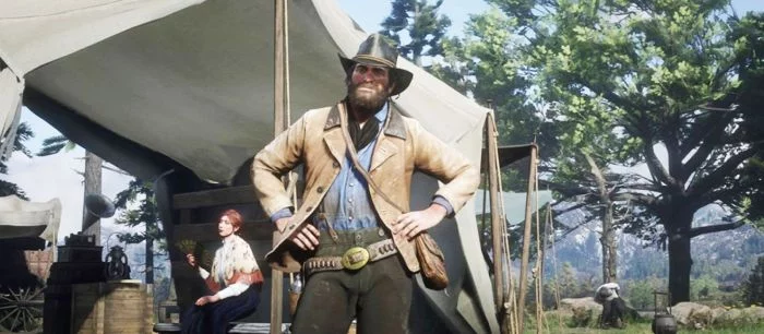 Видео: как я бухал и ловил глюки, орал песни, спасал медведя от волков и грабил барыгу в Red Dead Redemption 2