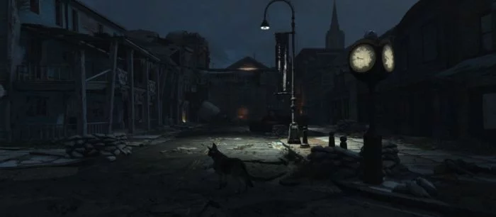 Моддеры сделали Fallout 4 еще атмосфернее, добавив включающиеся по ночам уличные фонари