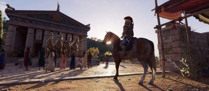 Новый мод для Assassin's Creed Odyssey убирает ограничение скорости лошади