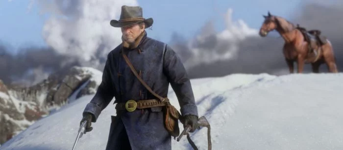 Игрок нашел в Red Dead Redemption 2 секретную локацию с замерзшим озером с помощью бага