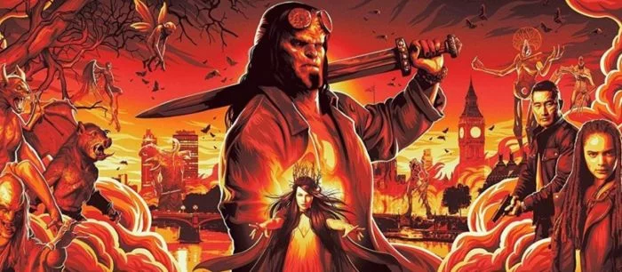 На первом постере к новому «Хеллбою» показали огромные рога героя