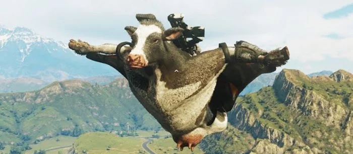 В Just Cause 4 нашли оружие, которое превращает всех людей в коров — видео