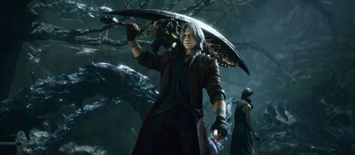 19 новых скриншотов и геймплей Devil May Cry 5 — Неро, Данте и Ви вместе нагибают врагов