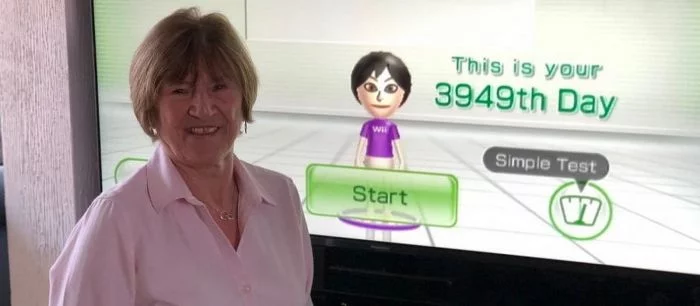 Бабушка наиграла в Wii Fit почти четыре тысячи дней. В Twitter это сочли мировым рекордом!