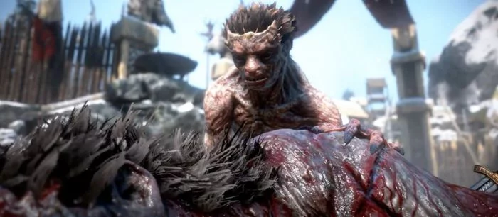 Монстр отрывает головы викингам, а потом съедает их конечности — 15 минут геймплея жестокого экшена Darkborn