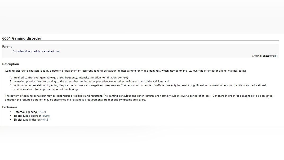 Всемирная организация здравоохранения одобрила включение игровой  зависимости в список болезней