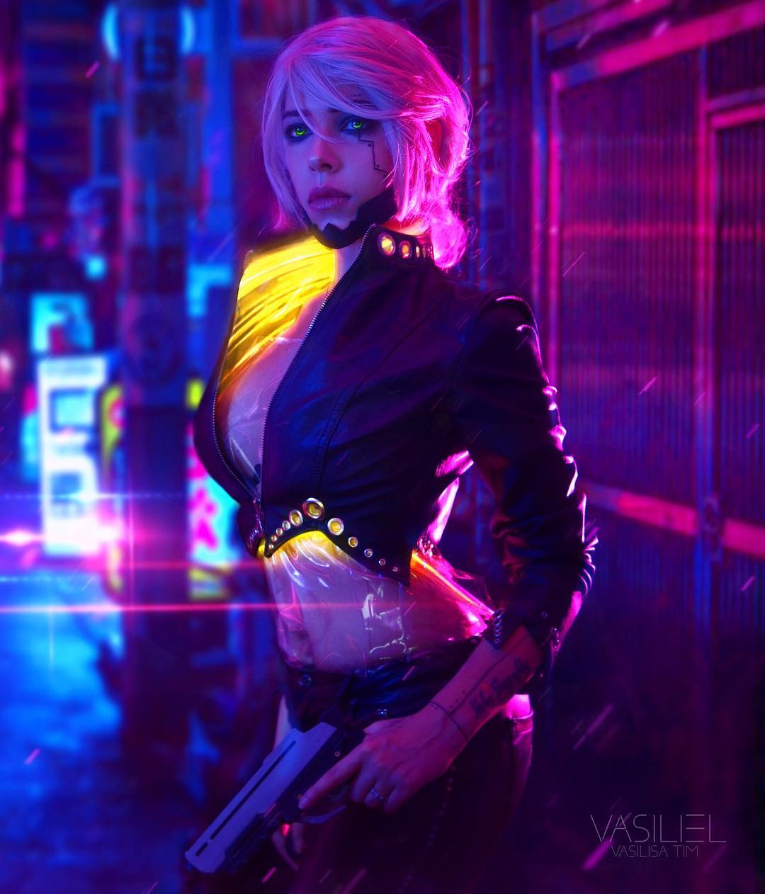 Cyberpunk cosplay girl фото 49