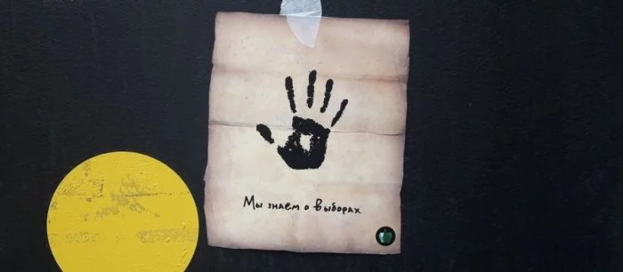 «Мы знаем» — питерские активисты устроили акцию протеста с известным изображением из TES 5: Skyrim