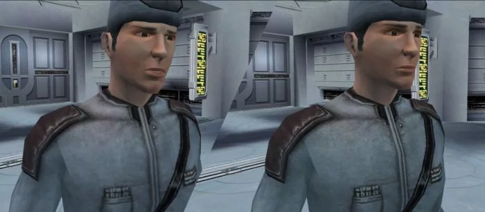 Для первой Star Wars: KotOR вышел мод, улучшающий текстуры всех персонажей с помощью нейросетей