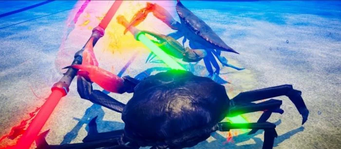 Гигантские крабы с лазерными мечами дерутся в трейлере игры Fight Crab