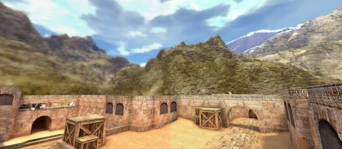 Моддер улучшил ретро-версию карты de_dust 2 в CS:GO с помощью ИИ — скриншоты