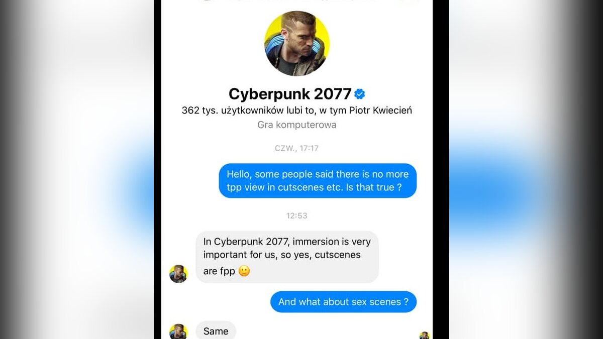 Для нас очень важен эффект погружения» — секс в Cyberpunk 2077 будет от  первого лица