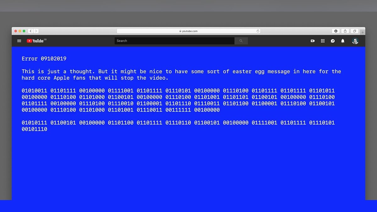 Apple затроллила PC, показав пасхалку с синим экраном смерти и секретным  посланием