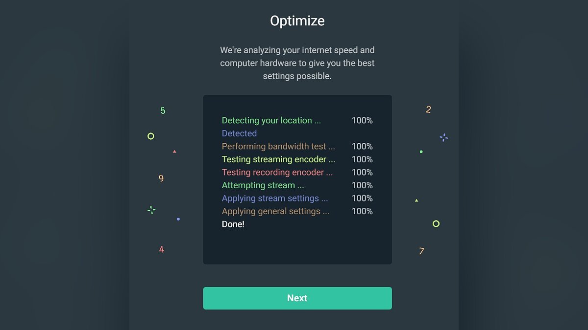 Streamlabs OBS автоматически оптимизирует трансляцию в зависимости от скорости соединения и мощности компьютера