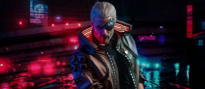 Потрясающий косплей на Геральта в мире Cyberpunk 2077