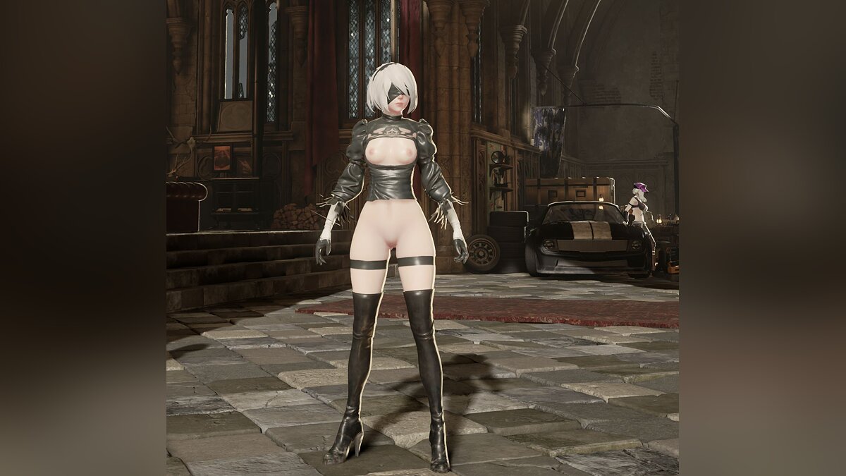 Сексуальной 2B из NieR Automata оголили грудь в моде для Code Vein —  скриншоты