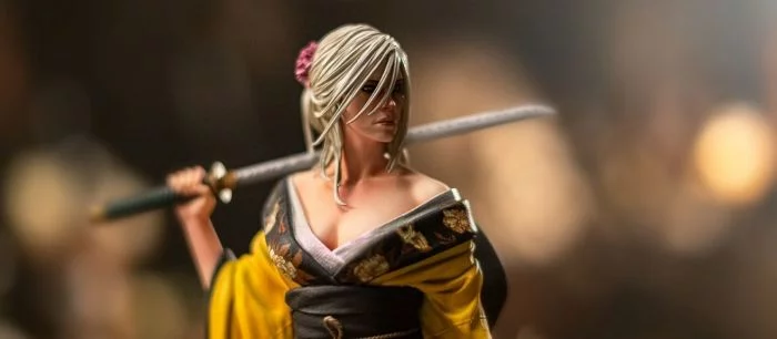 Авторы The Witcher 3 представили потрясающую фигурку Цири в кимоно с катаной — видео и фото
