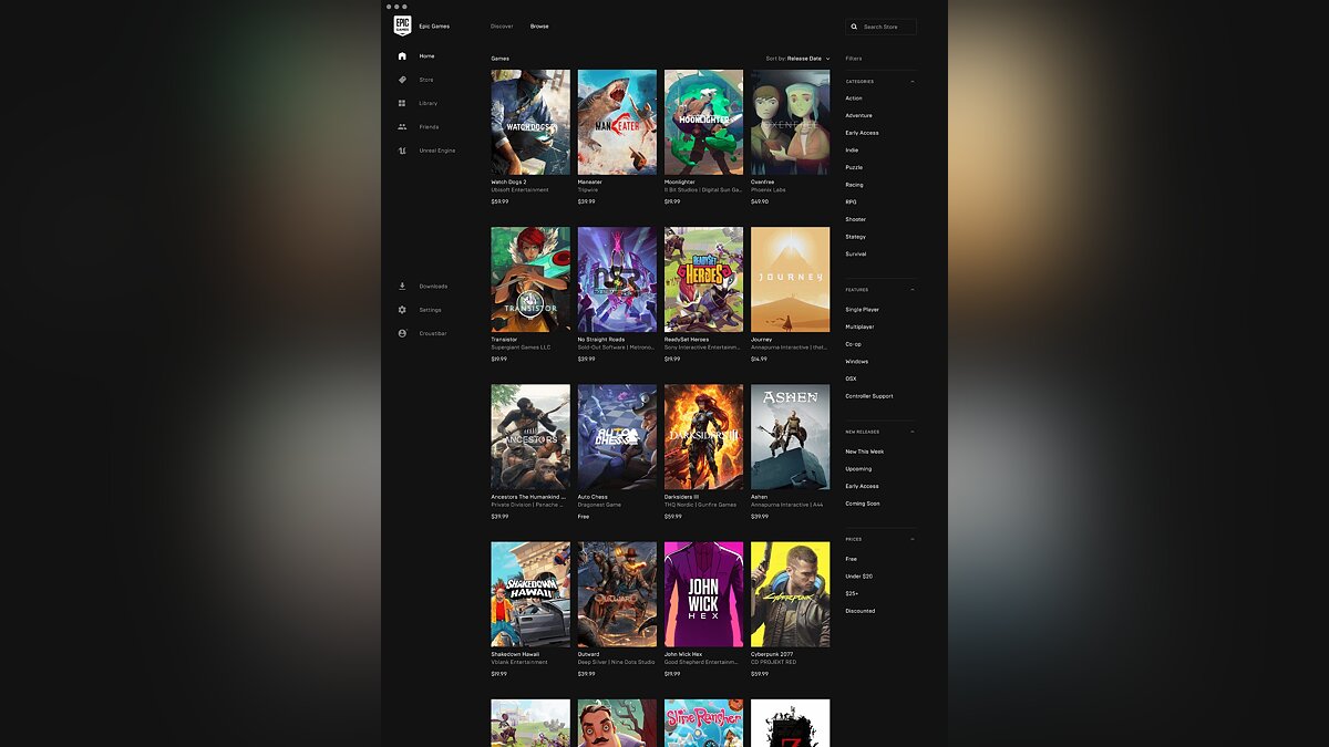 Epic Games Store год спустя! Как менялся главный конкурент Steam