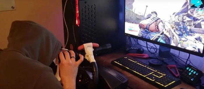 Ютубер прошел Borderlands 3 при помощи руля и вареной сосиски — видео