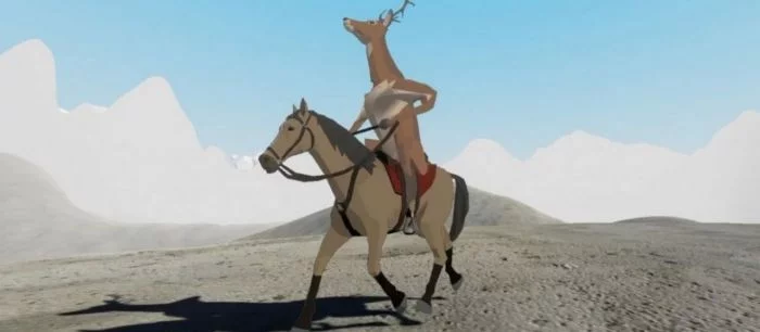 В Steam вышла сумасшедшая игра про оленя, способного летать на драконах. Геймерам нравится