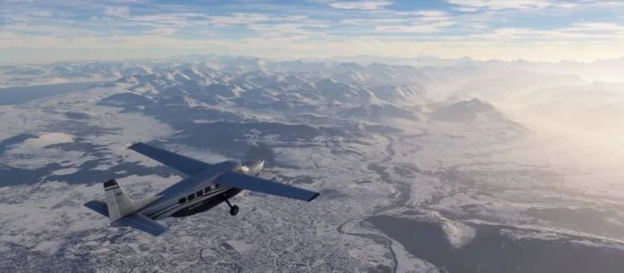 Зима пришла в Microsoft Flight Simulator — завораживающий 4K-трейлер заснеженных пейзажей
