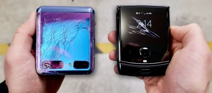 Складные Samsung Z Flip и Motorola Razr 2019 проверили на прочность — тест на видео