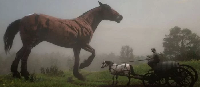 В Red Dead Online появляются гигантские лошади. Игра внезапно стала похожа на Shadow of the Colossus