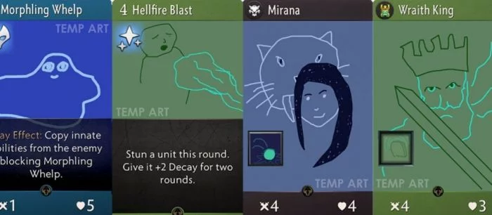 Valve показала новые карты Artifact с уморительным дизайном — их будто нарисовали в Paint